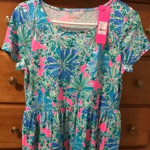 Lilly Pulitzer NWT Geanna shert sleeve tier dress Small